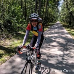 Biker on the greenway