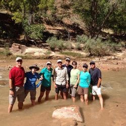 hiking the narrows in zion