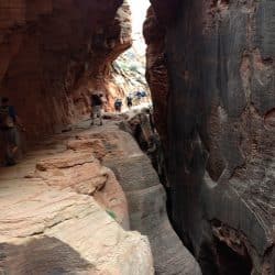 narrow hiking canyon