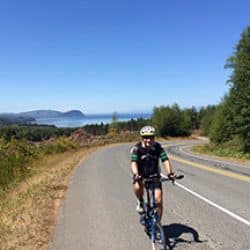 biker on a santa barbara road