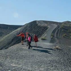 hikers in the desert in Death Valley
