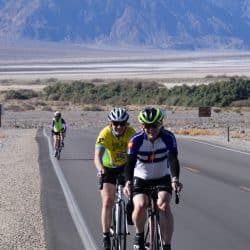cyclist in death valley