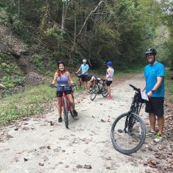 bikers on a dirt road