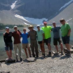 hikers in glacier national park