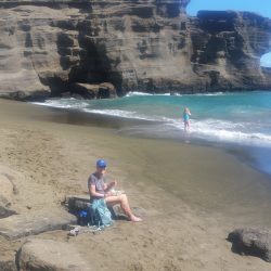 people on a beautiful beach