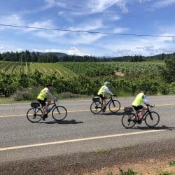 bike riders on a country road