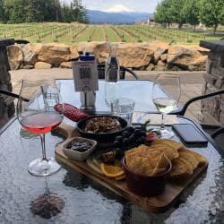 snack board at vineyard