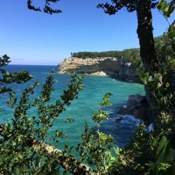Isle Royal view of coastline on hiking trail with Timberline Adventures