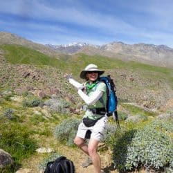 hiker in joshua tree