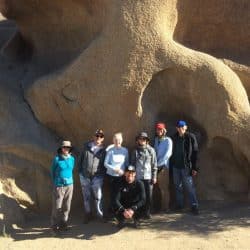 hiking group in joshua tree