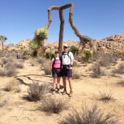 hikers in joshua tree