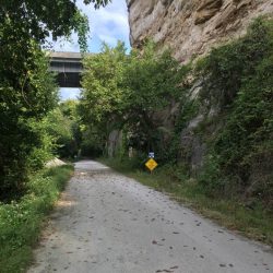 Katy Trail passes under I70 near St. Charles