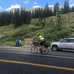 Biker on a mountain street