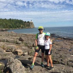 cyclists at the great lakes