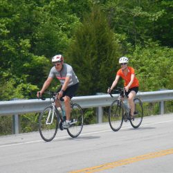 Cycling through the forested roads in the NorthEast