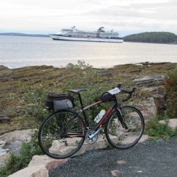 bike next to the ocean