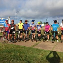 large group of bikers