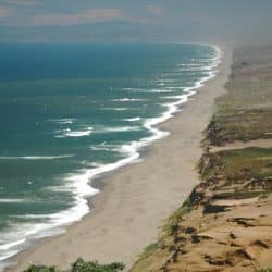 cliff over a beautiful beach