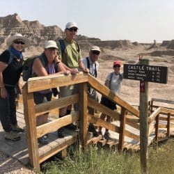 group of hikers in South Dakota