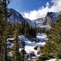 A winter scene in Rocky Mountain National Park
