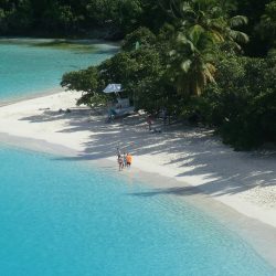 Beautiful Trunk Bay on St. John's Island in the US Virgin Islands