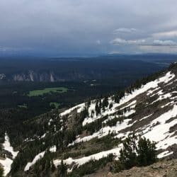 Snowy paths in Yellowstone National Park