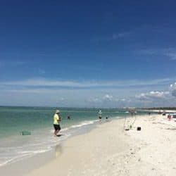 person on a beach in the Florida Keys