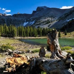 View of valley lake in Great Basin National Park