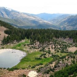 Lake surrounded by mountains in Great Basin National Park