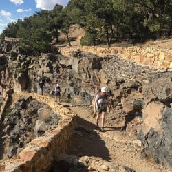 Hikers on a trail in Santa Fe