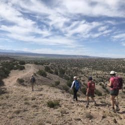 Hiking the sand dunes